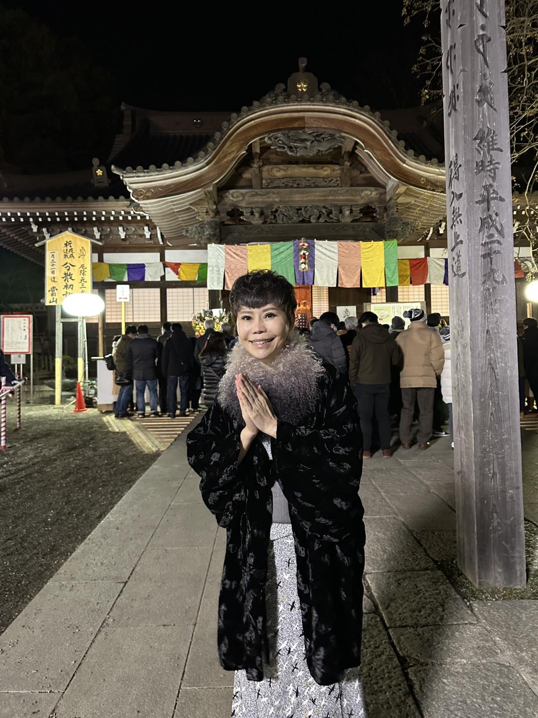 詹雅雯在日本東京跨年。(圖/翻攝自詹雅雯臉書)