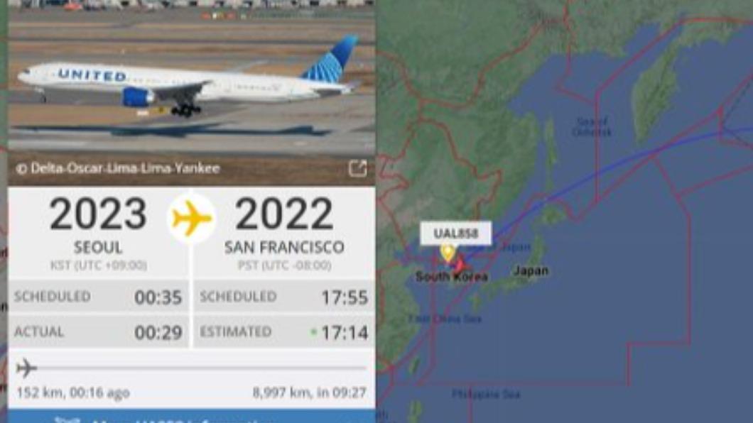 有趣航班資訊引發網友討論。(圖/翻攝自Flightradar24 推特 @flightradar24)