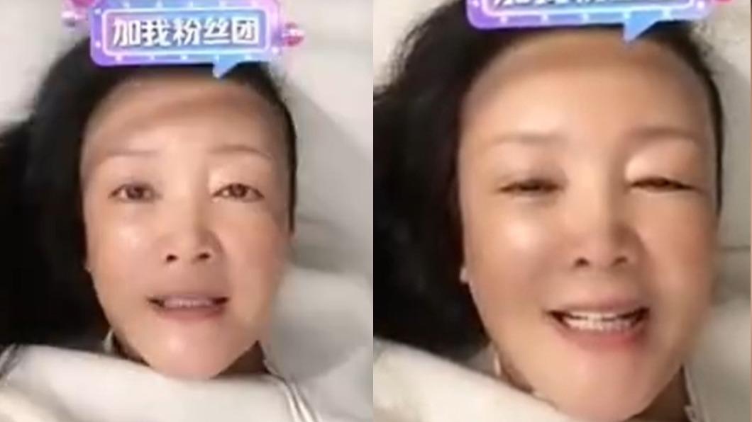 張蘭臥床打點滴！硬開直播「不忘5字」　網傻眼：想錢想瘋了