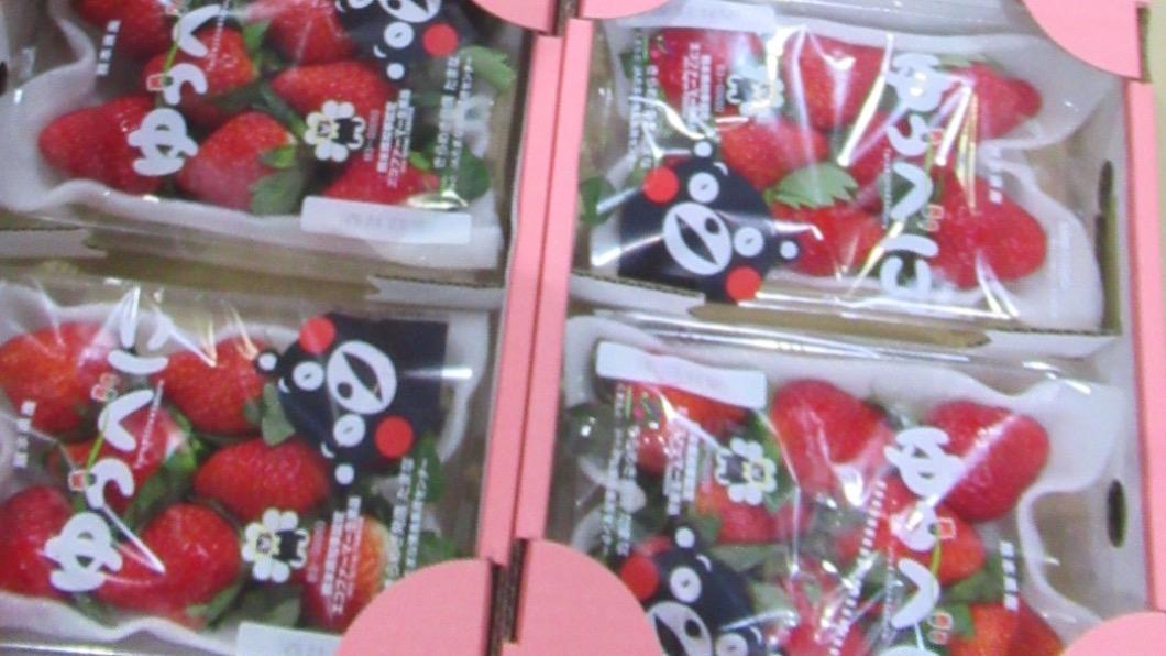 日本出口「鮮草莓(FRESH STRAWBERRY)」檢出農藥殘留含量不符規定。(圖/食藥署提供)