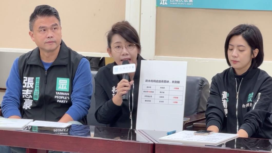 民眾黨台北市議會黨團今（5）日舉行記者會。（圖／黃瀞瑩臉書直播）