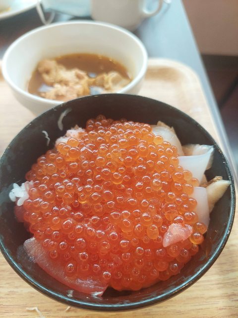 日本的海鮮丼早餐,誠意十足。(圖/翻攝自PTT)