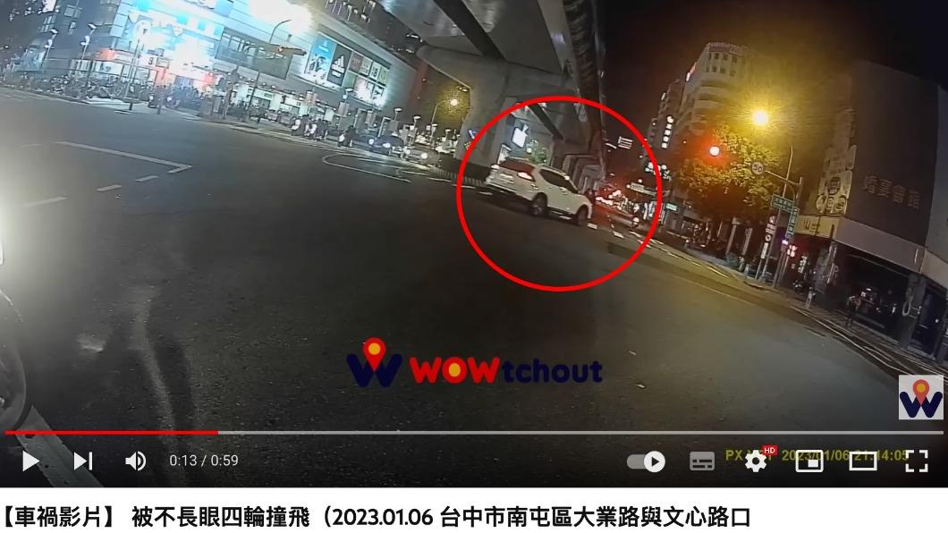 網友們直言,「行人地獄,天天上演」。(圖/翻攝自WoWtchout - 地圖型行車影像分享平台YouTube頻道)