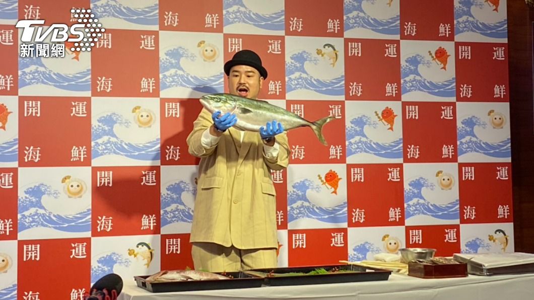 阿達出席海鮮記者會。(圖/林彥君攝)