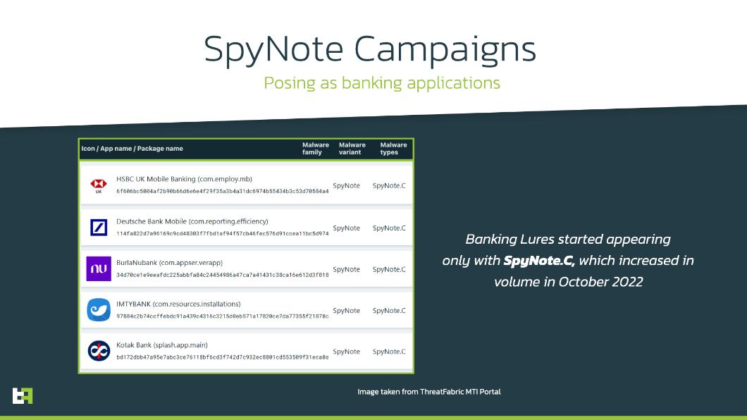 SpyNote.C假冒為銀行機構，竊取用戶的帳戶資料。（圖／翻攝自ThreatFabric官網）