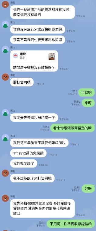 房東房客不歡而散、嗆聲打官司。(圖/翻攝自臉書社團靠北租屋2.0)