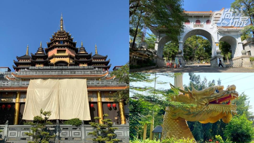 萬佛寺必拍景點「多寶塔」，名源自《法華經》，最頂端更有全台最大琉璃珠。（圖／食尚玩家）