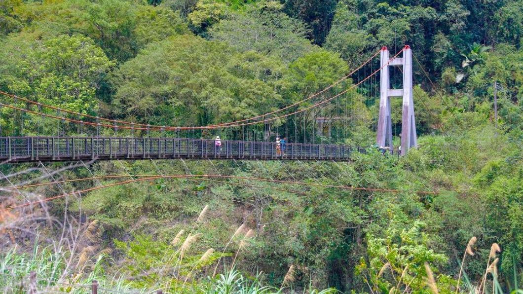 享用完溫泉美食，還能走「多望吊橋」進入綠色步道山徑。（圖／卡夫卡愛旅行提供） 