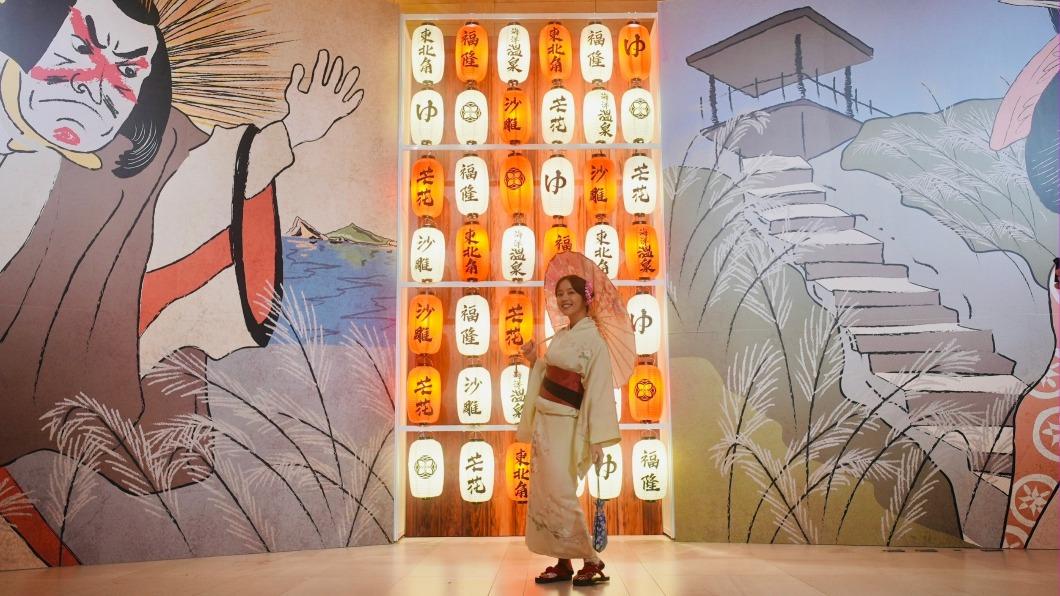 福容福隆店溫泉季四公尺高浮世繪主題展。(合成圖/晶華、福容提供)