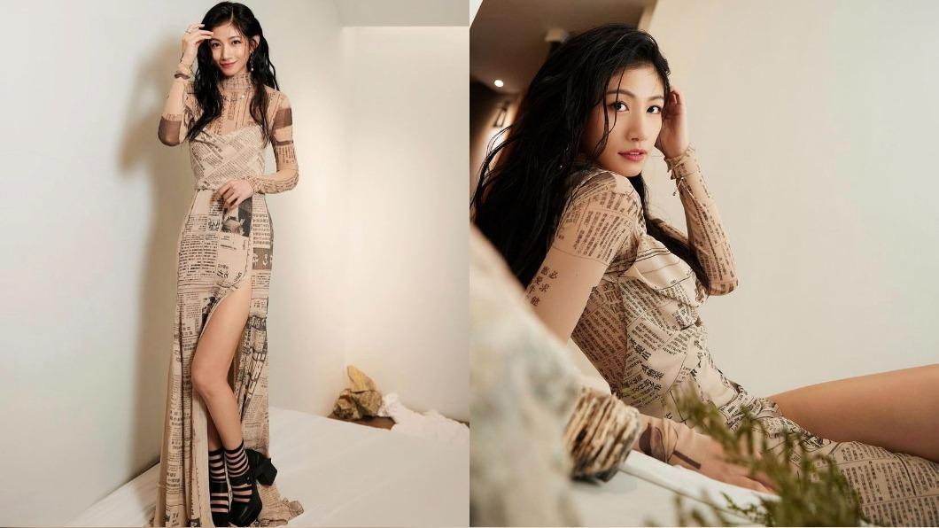 李千娜僅靠「報紙」遮身體 私密三角洲快失守!網友狂放大