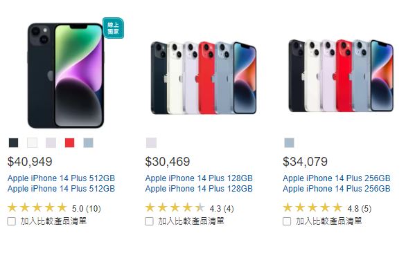 好市多上架iPhone 14系列,價格便宜不少。(圖/翻攝自好市多官網)
