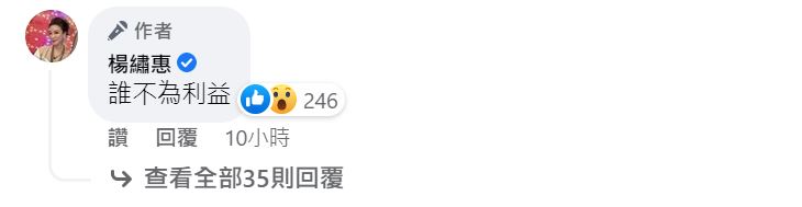 楊繡惠無奈發聲。(圖/翻攝自楊繡惠臉書)