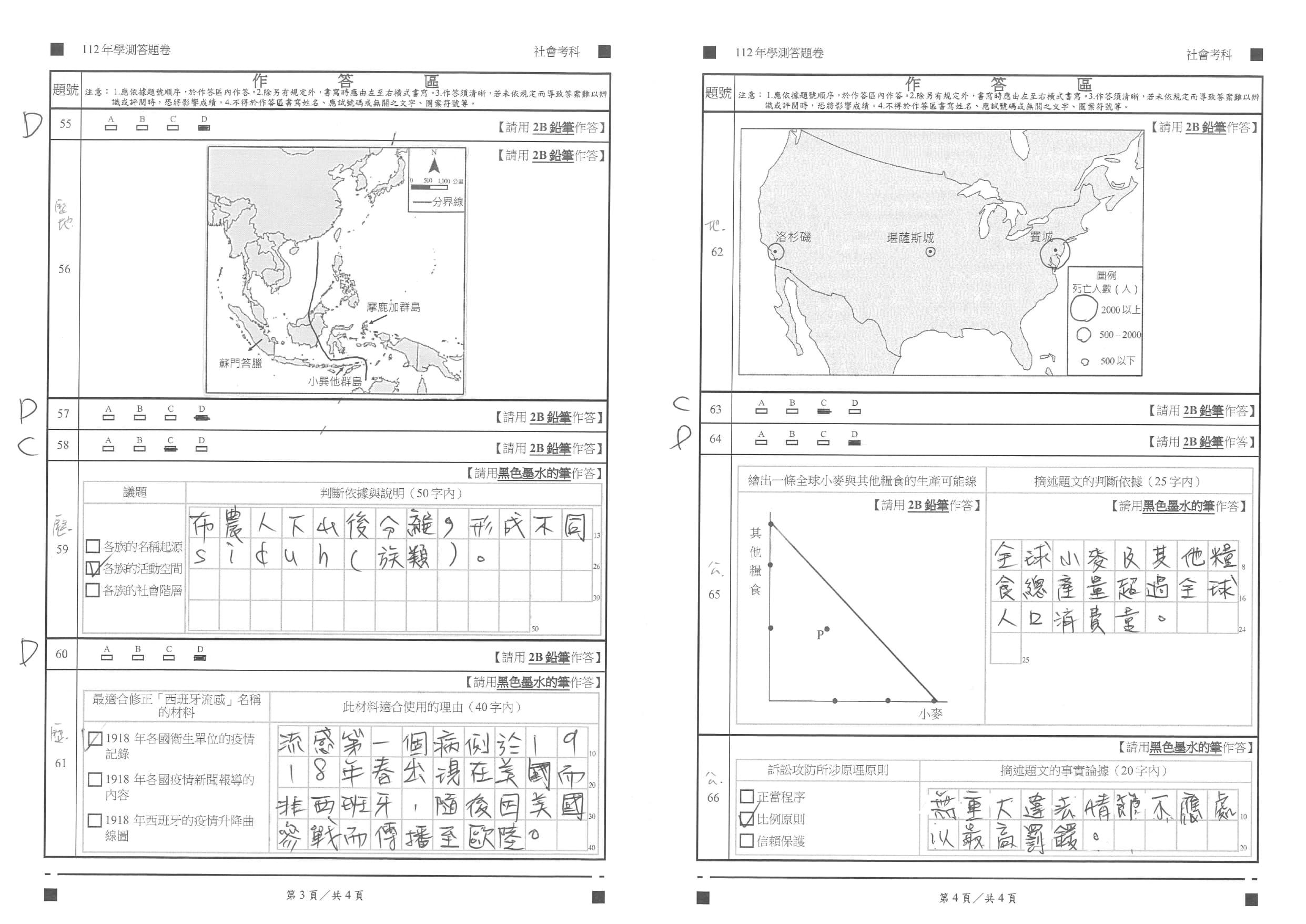 社會試題解答。（圖／得勝者文教提供）