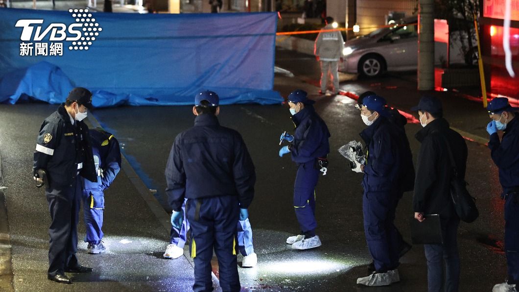 福岡警方封鎖現場進行調查。(圖/達志影像美聯社)