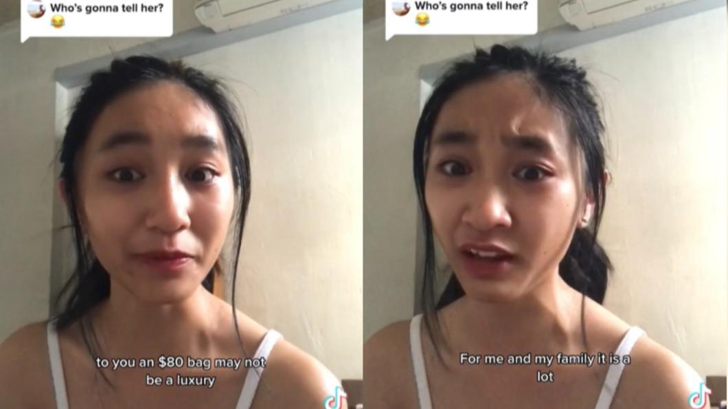 Zoe拍攝影片回擊該名網友。(圖/翻攝自TikTok@zohtaco)
