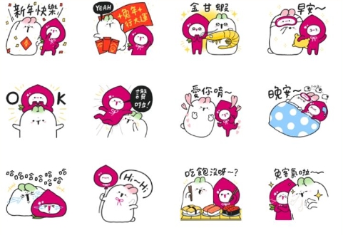 陪你過新年! momo co × 糖水鋪。（圖／翻攝自LINE）