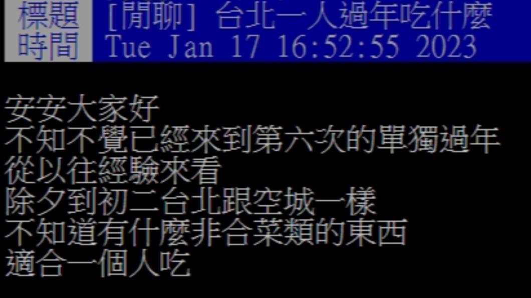 原PO發文。（圖／翻攝自PTT）