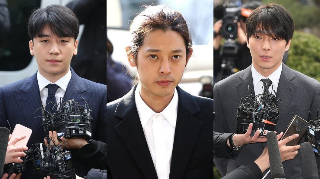 左起勝利、鄭俊英、崔鍾訓都因性犯罪問題入獄。(圖/翻攝自Namu Wiki)