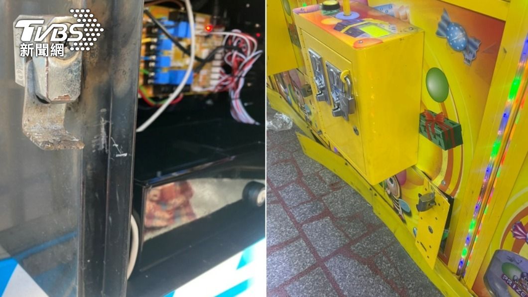 洗車場與選物商店機台遭破壞。(圖/TVBS)