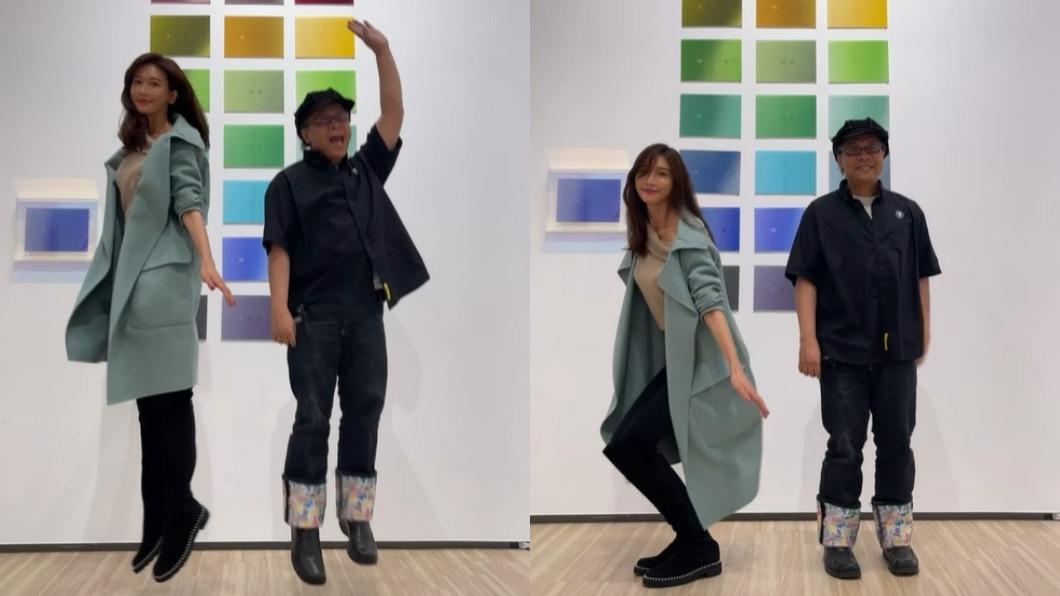 林志玲年前身影曝光！低調現身看展覽　合體蔡康永俏皮蹦跳