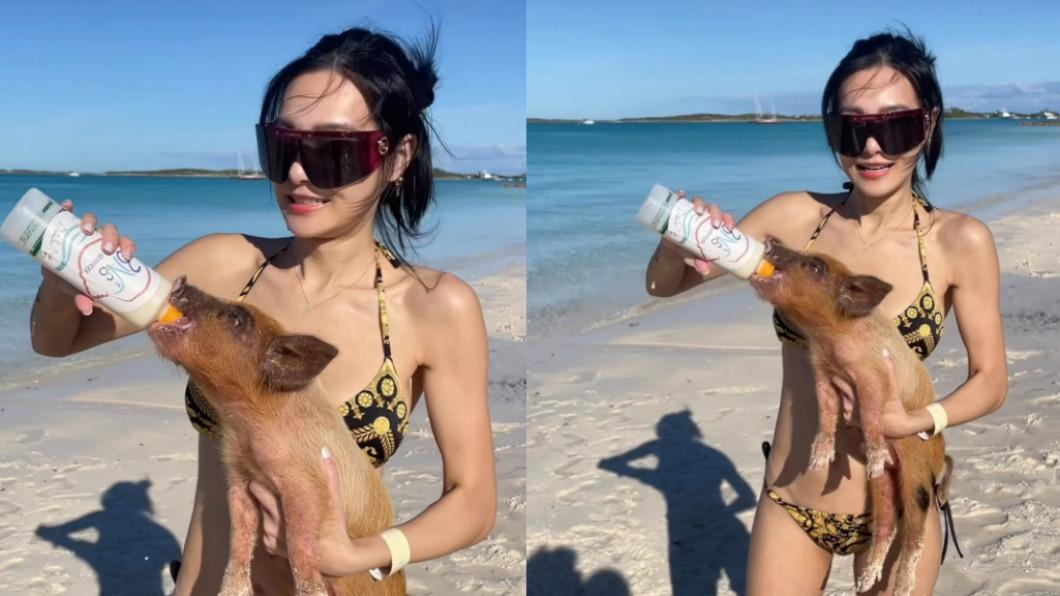 王思佳穿性感比基尼「雙峰炸出」!當媽1年真實身材辣爆:好像沒生過