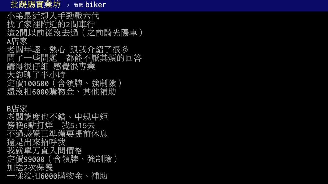 原PO發文。(圖/翻攝自PTT)