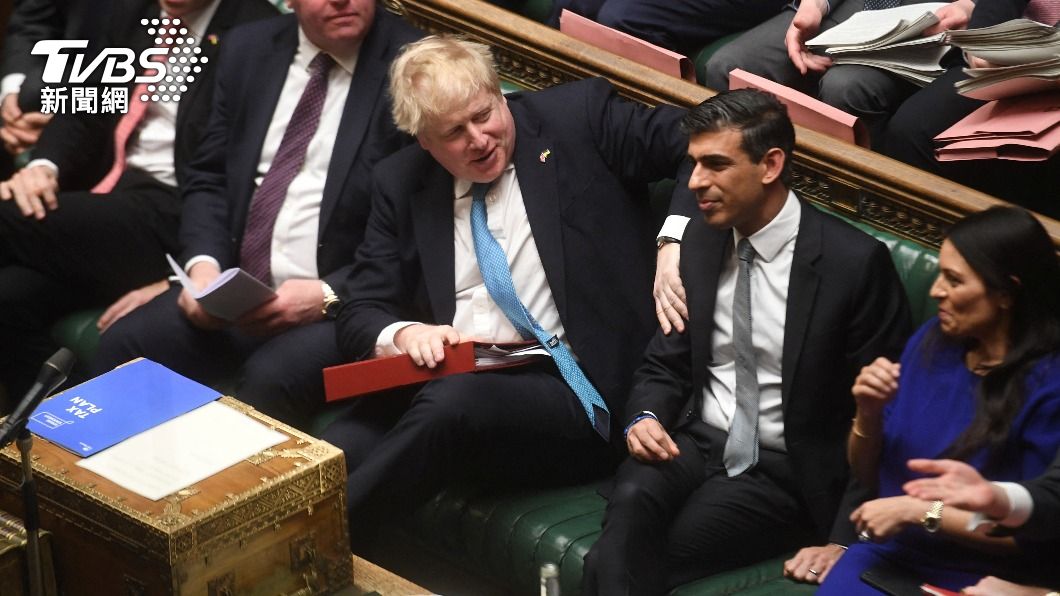 強生與蘇納克成為英國有紀錄以來,唯二在任內違法被罰的首相。(圖/達志影像路透社)