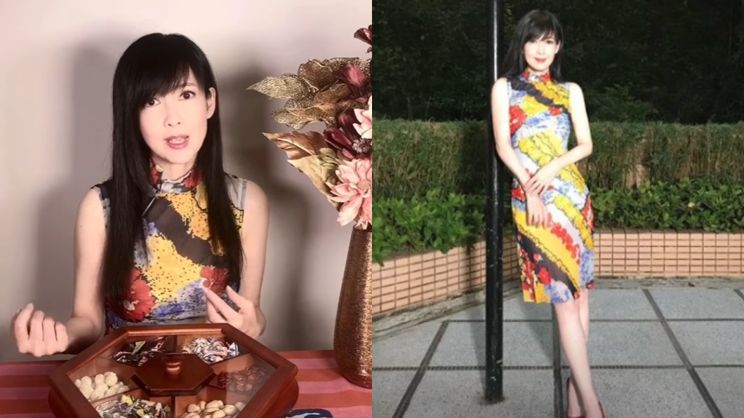 周慧敏換上30年前買的旗袍。（圖／翻攝自周慧敏臉書）