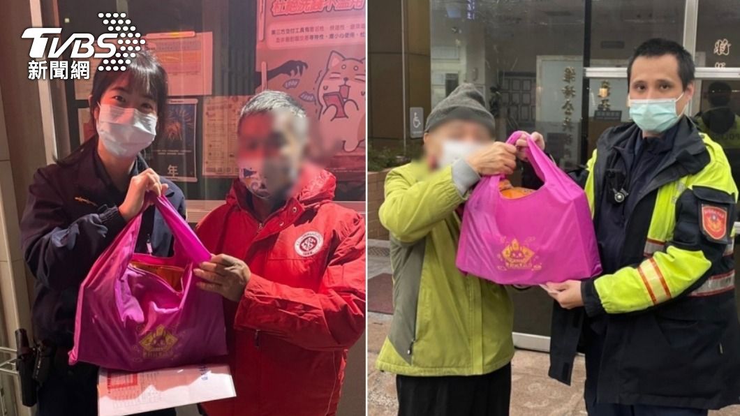 年節送暖！新莊暖警發送平安福袋　助弱勢家庭過好年