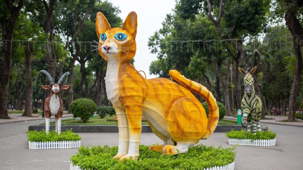 越南街頭出現貓咪雕像。(圖/達志影像美聯社)
