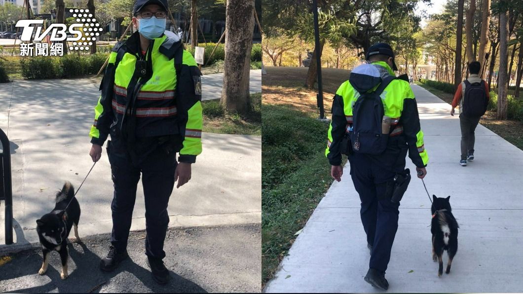 走失小黑柴找警察討摸摸 體驗「一日警犬」模樣超Q萌