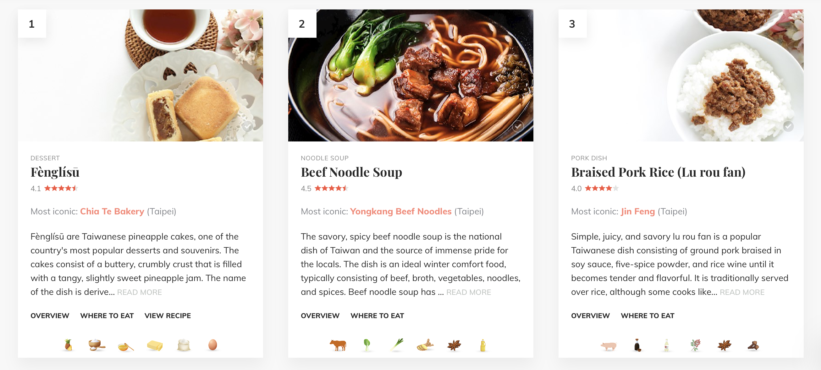 網站指出最受歡迎的台灣食物是鳳梨酥。(圖/翻攝自「Taste Atlas」官網)