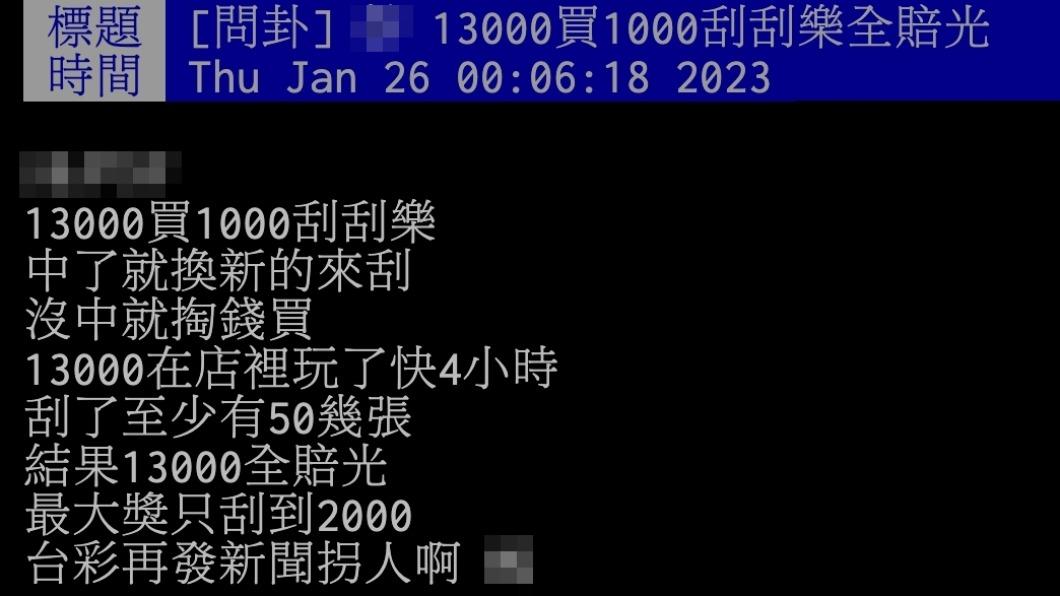 原PO發文。（圖／翻攝自PTT）