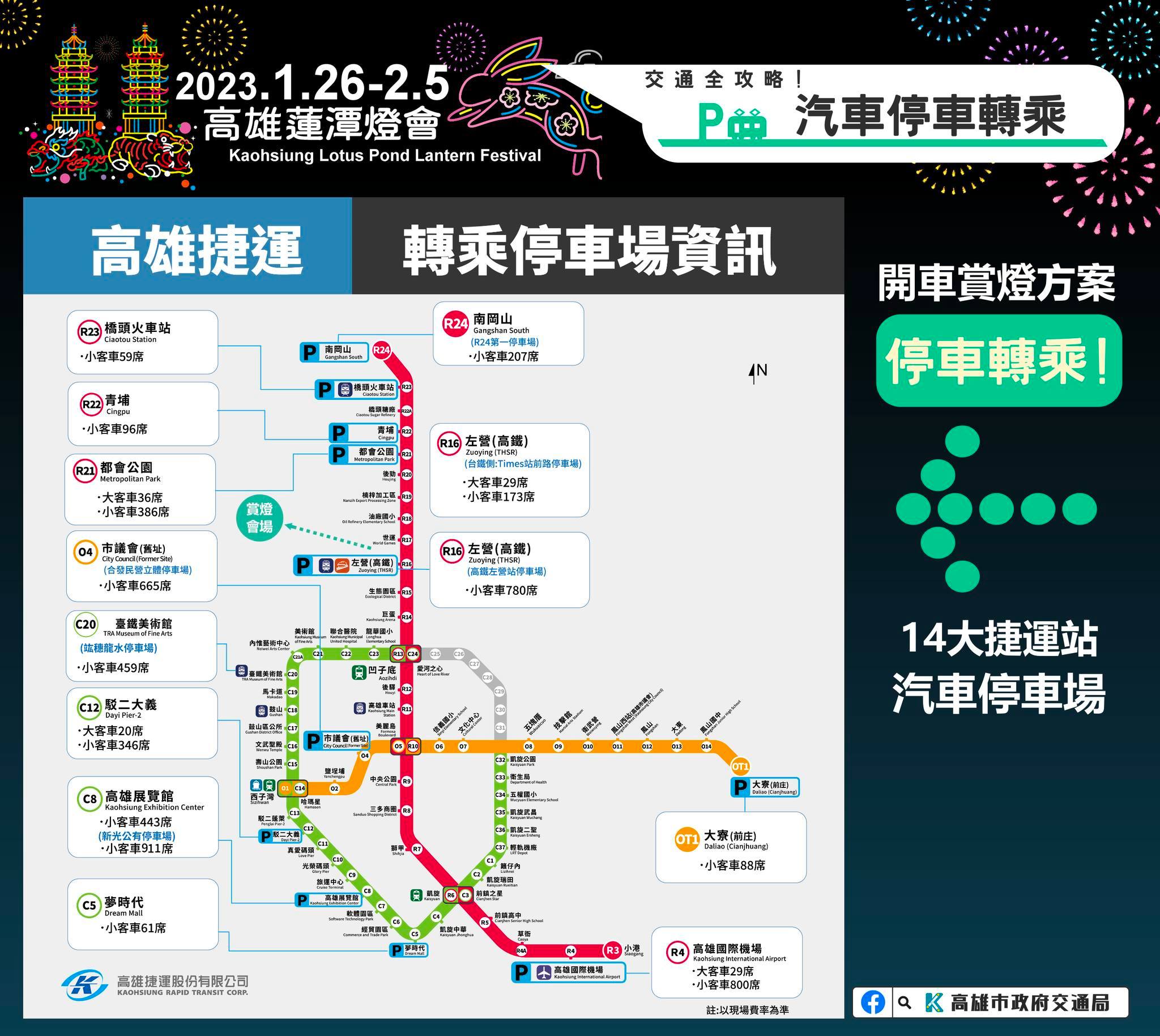 轉乘停車場。(圖/高雄市政府提供)