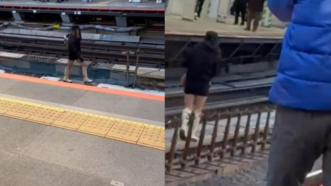 嫌車站員工態度差!日本女子怒闖電車軌道 月台民眾嚇壞