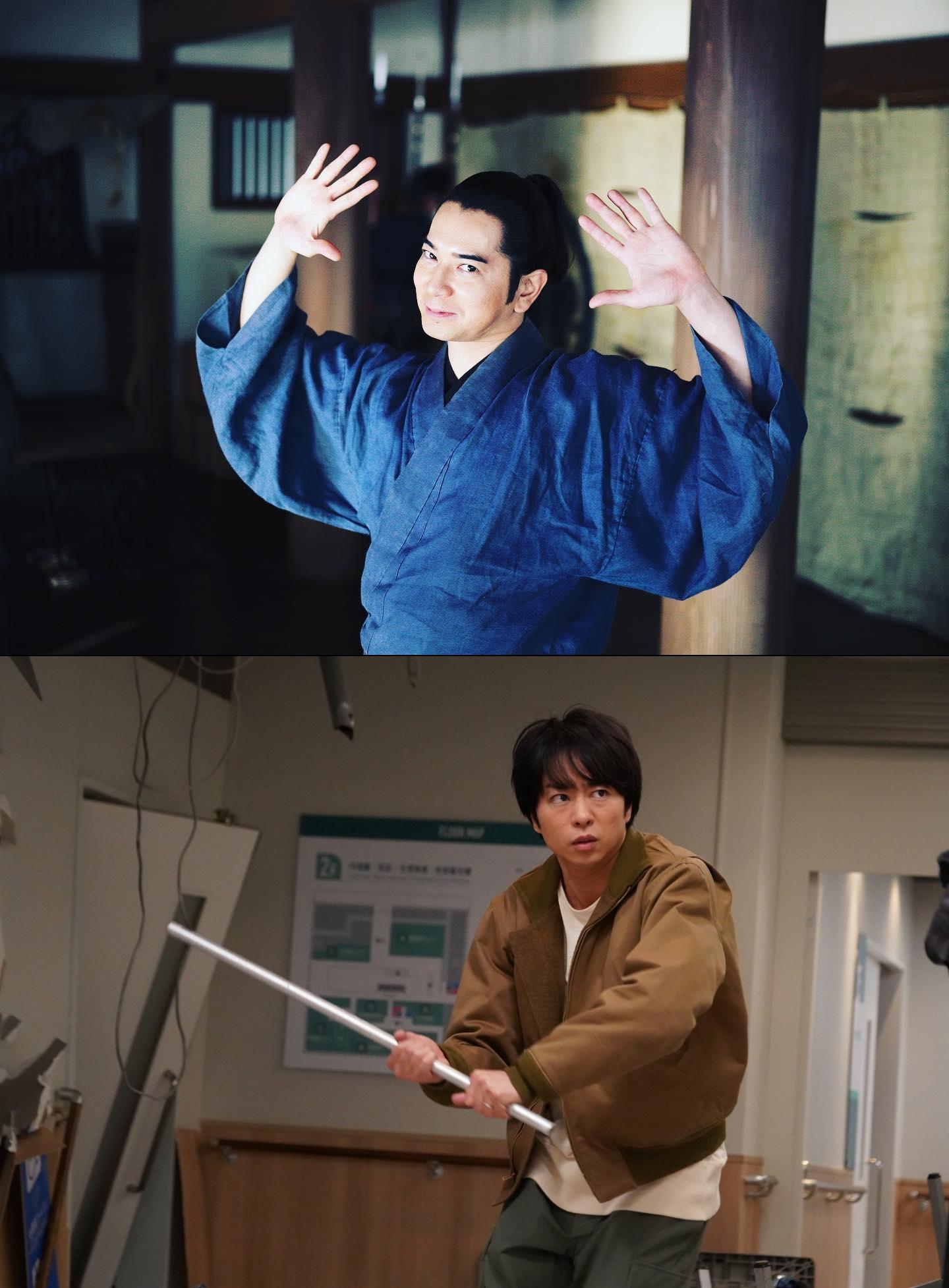 松本潤(上)、櫻井翔(下)本季都各有日劇作品。(圖/翻攝自松本潤IG、佔領大醫院推特)