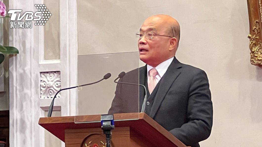 總統蔡英文今日召開記者會,正式宣布由前副總統陳建仁出任行政院長。(圖/方炳超攝)