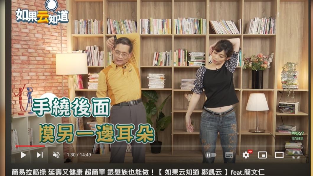 2招自我檢測柔軟度。(圖/翻攝自健康2.0 YouTube)