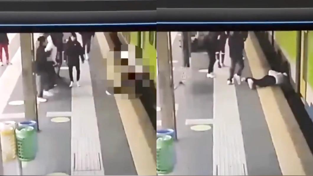 15歲少年因重心不穩跌入月台,當時火車剛好進站。(圖/翻攝自 Matteo Salvini Twitter)