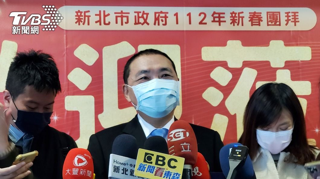 侯友宜接受媒體聯訪。（圖／中央社）