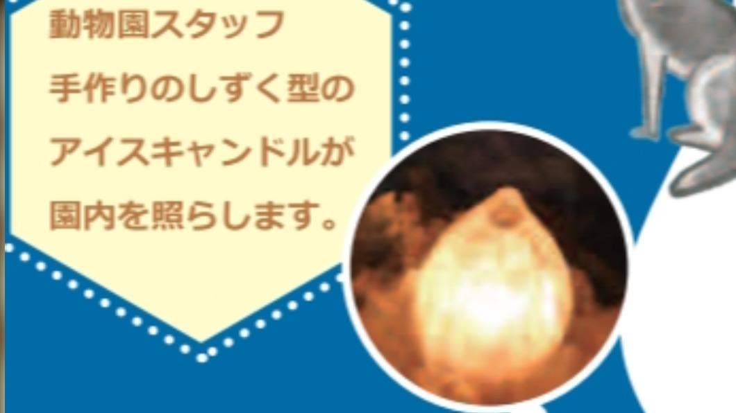遊客夜訪動物園,可以看到園方特製的水滴造型冰燈。(圖/ 翻攝 旭川動物園 官網)