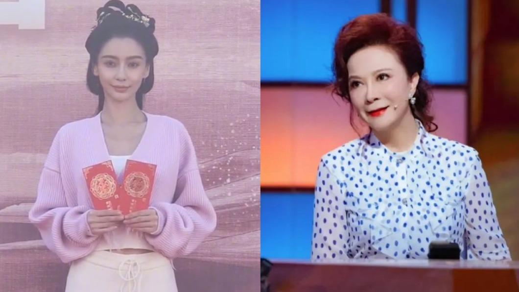 不少網友笑說，無濾鏡加持的Angelababy撞臉61歲的蔡明。（圖／翻攝自微博）