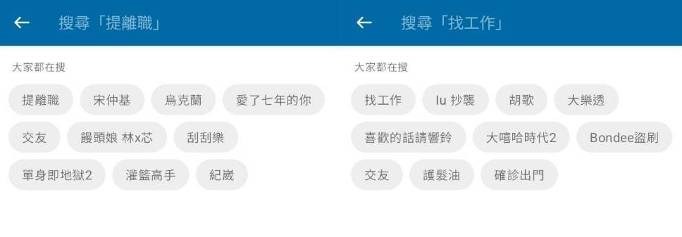 「提離職」、「找工作」在近日成為Dcard熱搜關鍵詞。（圖／翻攝自Dcard）
