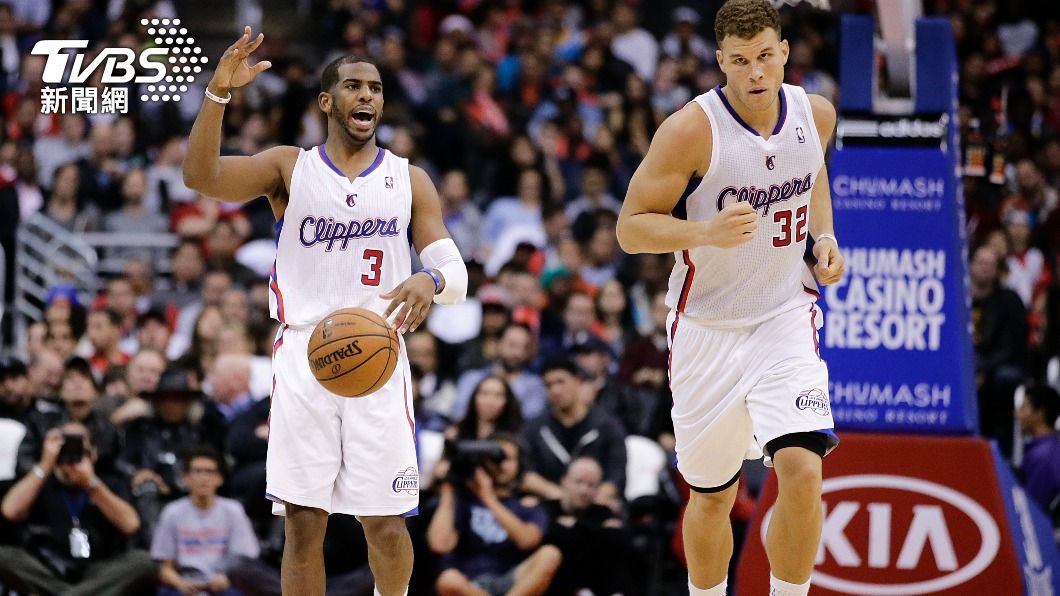 保羅當年與格里芬(Blake Griffin)、小喬丹(DeAndre Jordan)共組空拋之城。(圖/達志影像美聯社)