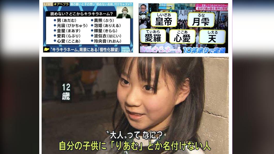 曾有節目組收集了各種日本小孩的「閃亮亮名字」讀法。(圖/翻攝自@kazumarugou推特)