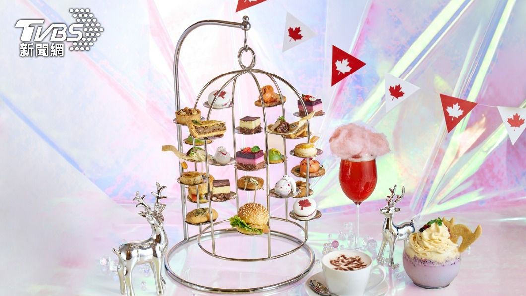 台北六福萬怡酒店The Lounge大廳酒吧於2月1日起推出全新一季JC CAT雲朵下午茶。(圖/六福旅遊集團提供)