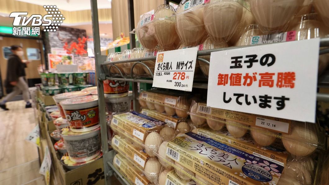 因禽流感肆虐、飼料成本飆升,日本雞蛋價格居高不下。(圖/達志影像美聯社)
