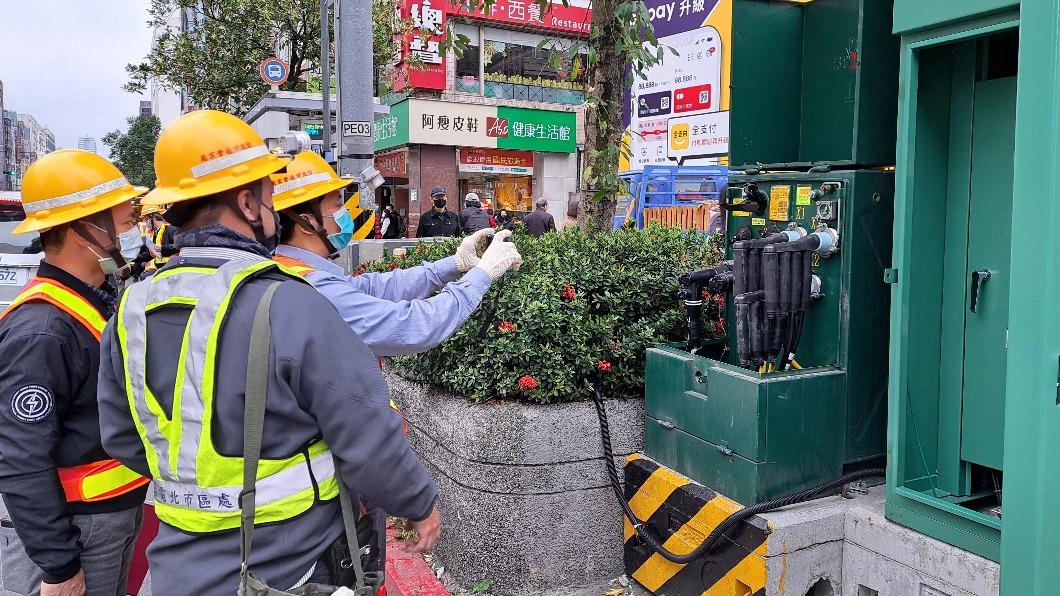 台電利用紅外線熱分析儀器檢測供電設備,確保燈會順利進行。(圖/台電提供)