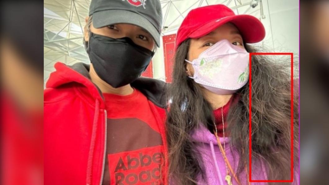 舒淇難得與老公放閃，卻被發現長了許多根白髮。（圖／翻攝自馮德倫IG）