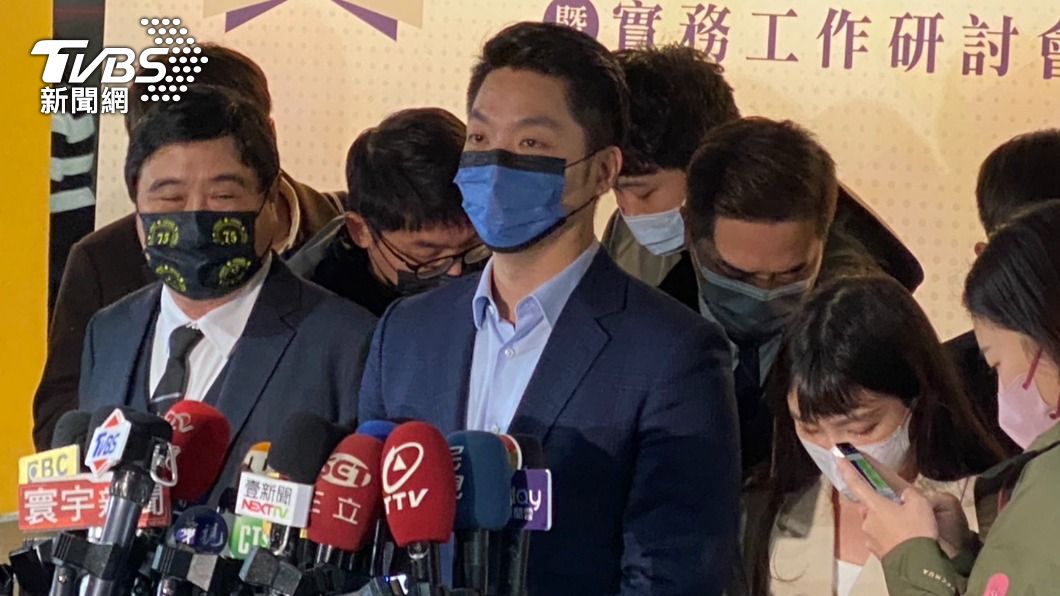 蔣萬安今早出席北市中等學校校長會議。（圖／TVBS）